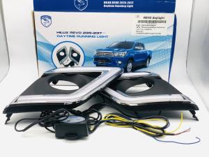 ไฟ led daylight TOYOTA Hilux Revo ตรงรุ่น ไฟ led 2สี เป็นสีขาว ไฟเลี้ยวเป็นสีส้ม DAYLIGHT-REVO