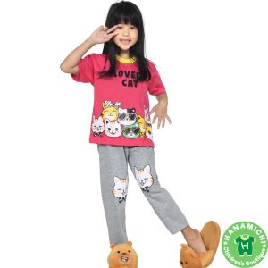 Kiminori VELY.CP Baju Setelan Anak Perempuan Lengan Pendek