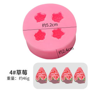 DIY Strawberry Silikon Cetakan Strawberry Candy Chocolate Making Cetakan