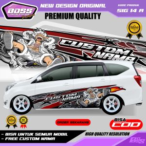 SIG 14 - STIKER DECAL MOBIL SIGRA AVANZA SIGRA ERTIGA BRIO JAZZ KIJANG MOBILIO GRATIS CUSTOM NAMA