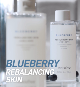 INNISFREE Blueberry Rebalancing Skin (Toner) 150ml | Restores a healthy skins pH level Skin Oil - Moisture Balancing