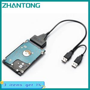 ZHANTONG SATA cáp cho máy tính xách tay SSD 2.5 inch Máy tính để bàn HDD Bên ngoài ổ cứng USB 2.0 Adapter với cổng cung cấp điện cho OS cho Windwos