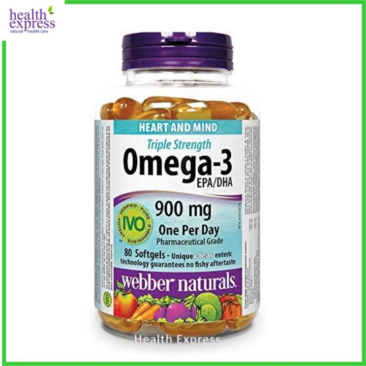 ber Naturals Triple Strength Fish Oil (900 mg EPA/DHA) 80 softgels
