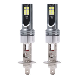 2PCS 12-24V Car LED Headlights H1 H3 H4 H7 6000K 12SMD High Power Car Fog Lights Motorcycle Truck SUV Universal Driving Spotlight
