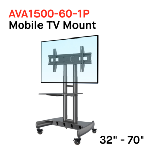 North Bayou NB AVA1500-60-1P North Bayou TV stand for 32 - 75 Inches TV without camera tray Wheels with lock