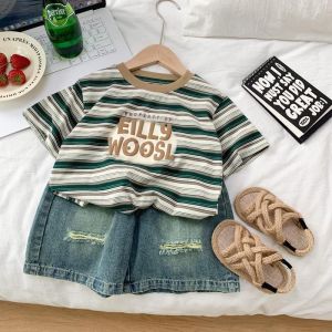 ทารกแรกเกิดชุดเสื้อผ้า ผ้าฝ้าย เวอร์ชั่นเกาหลี ชุดเสื้อผ้าเด็กผู้ชาย นำเข้า เทรนด์ชุดเด็กผู้ชาย