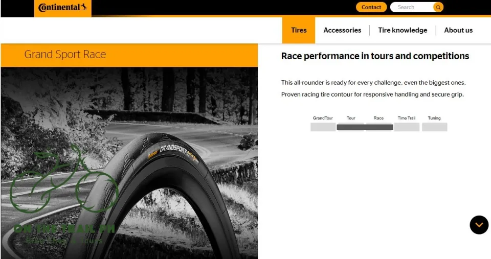 CONTINENTAL Grand Sport Race Clincher Tire 700 x 23 25 or 28 - Road /  Cycling Bike - Black - Each