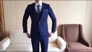 [Malaysia Ready Stock] Mens 3 Piece Suit Slim Fit Suit Lelaki Blazer Vest Pants Set Wedding Groom Groomsmen Best Man Business Formal Wear