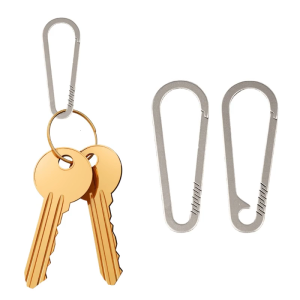 Nặng móc có lò xo lò xo Keyring hợp kim titan kẹp cacbin nhanh chóng phát hành Keychain khóa dụng Cụ Ngoài Trời