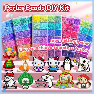 2.6mm DIY Perler Beads Fuse Beads Craft Kit 2000pcs Kids Pomni Beads with Pegboards Ironing Paper