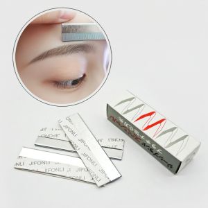 Dao cạo lông mày 1 hộp 10 lưỡi tỉa chân mày trang điểm chuyên dụng bằng thép không gì siêu sắc mã tiện-NIEVE