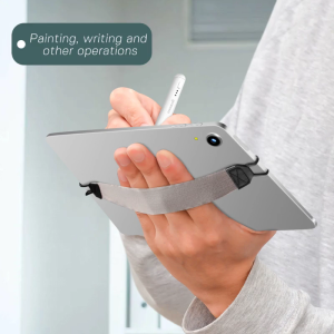 One-handed Operation Leather Belt Holder Stand Security Tablets Hand Strap Holder Finger Grip Universal for Adults Kids