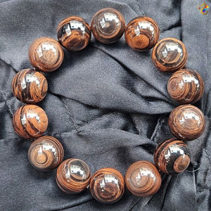 Collection Grade Mahogany Obsidian Bracelet (Round / Barrel Beads)