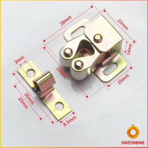 Cozy กลอนล็อคประตูตู้ ลูกกลิ้งคู่ อุปกรณ์สลักสลักฮาร์ดแวร์ ตัวล็อกล้อเลื่อน cabinet lock