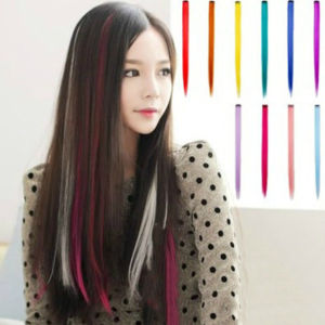 MD-K144 Wig Jepit Rambut Palsu Lurus Panjang Single Hair Extention Colourful Wanita / Klip Wig Rambut Palsu Cewek Korea Warna Warni Hair Clip Import