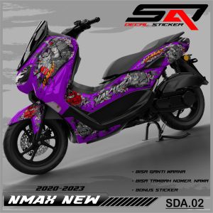 Decal Sticker Custoom Full Body NMAX NEW 2020-2023 Decal Stiker Variasi Motor NMAX NEW SDA.02