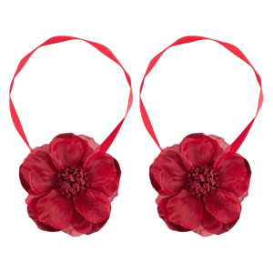 BLACKON 2Pcs Minimalist ic Curtain Tiebacks Polyester Texture 3D Flower Curtain Holdbacks Luxury-Inspired Modern Floral Curtain Ties Sheer Curtains
