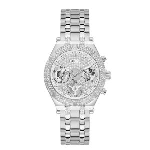 GUESS ORIGINAL - GUESS GW0440L1 - WOMEN LA - Silver - Stainless Steel - Diameter 3 CM. Water Resist 50 Meter Jamdunia / Jam dunia JD18 # Jam Tangan Wanita Jam Tangan Cewek Jam Wanita Jam Anti Air # GUESS GW 0440 L1 GUESS GW0440 JAM GUESS 0440 S003