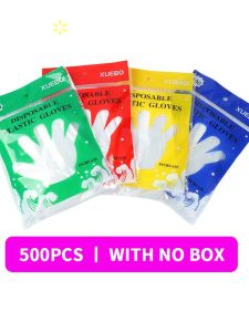 【Walmart】500pcs Disposable PE Gloves Thick Transparent Food Grade Waterproof Oil Proof for Kitchen Cleaning Restaurant Cooking Household Use Disposable Hand Gloves Beauty Salon Takeaway Catering