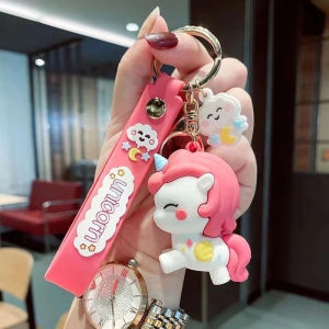 Gantungan Kunci Unicorn Liontin Tas Sekolah Anak Perempuan Keychain Mobil Motor Lucu Karakter Kuda Poni