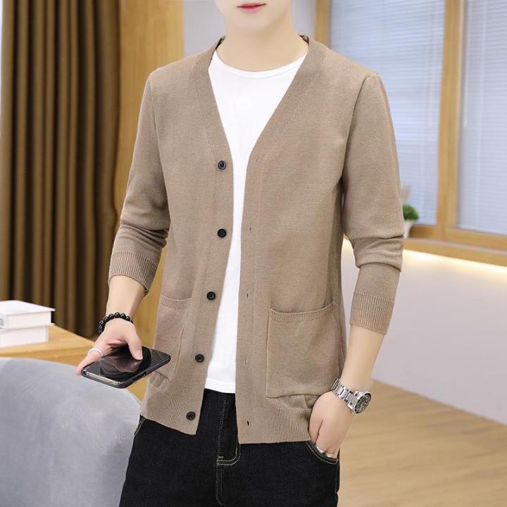 Sweater Jacket Men 2022 Autunm and Winter New Fashion V Neck Casual ...