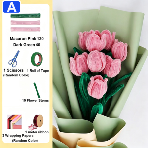Kids DIY Pipe Cleaner Twisting Flower Bouquet Craft Material Kit Art Handcraft Supplies Home Ornament Making Set