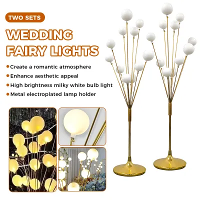 24Pcs/set Wedding Props Luminous Wedding Party Multi Floor Lamp White Ball Road Lead Light For Wedding Stage