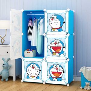 6 cubic cabinet cartoon print design Wardobe storage and organization/6 cubic childrens wardrobe