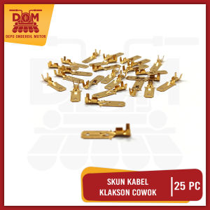 Skun Kabel Klakson Cowok Harga Per Pak Isi 25 (PSP) Scun Gepeng Klakson Laki Male Universal
