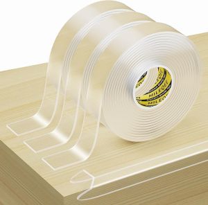 Clear Edge Protector Strip 0.8in x 9.84FT Sharp Edge Wrap Cover Tape Self Adhesive Corner Bumper Guards for Cabinet Door Desk Glass Table Furniture Kitchen Countertop Waterproof
