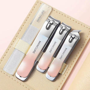 IFUN 4in1 Nail Clippers Set Large Toe Nail Clippers Kit Sharp Stainless Steel Cutter for Thick Finger Nail Grooming Kits