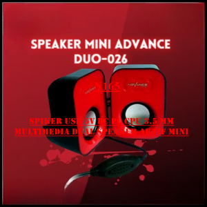N165  ORI SPK SPEAKERS SPEKER SPIKER USB 5V DC PC CPU 3.5 MM SNI ORIGINAL ADVANCE DIGITALS 2.0 MINI