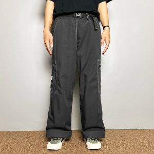 Dritto Long Pants Cargo "DOMANIC" - Baggy pants Celana Panjang - Hitam