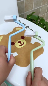 4PCS Toilet Scrubber Cleaning Brushes With Ergonomic Curved Handle For Comfortable Grip And Effective Bathroom Cleaning