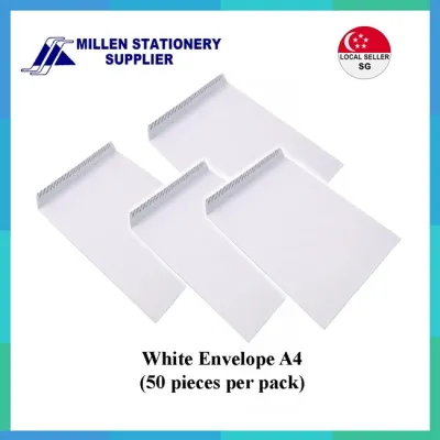 White A4 Envelopes (Pack of 50) [Millen Stationery]