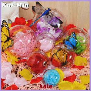 Kui-Min Transparent Open Plastic Christmas Decor Ball Bauble Ornament Gift Present Box