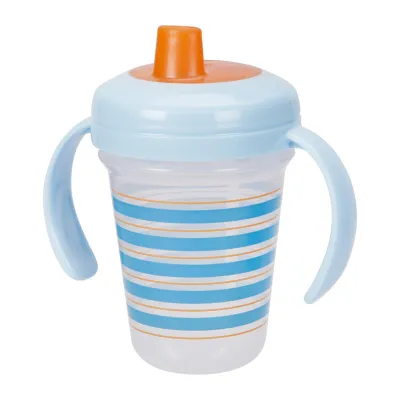 The First Years Stackable 7oz Soft Spout Trainer Cup - Blue Pattern