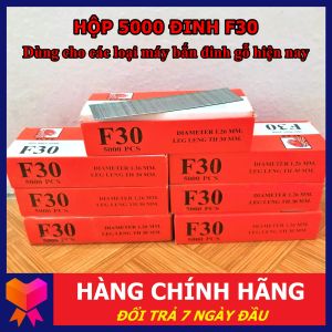 Hộp 5000 đinh bắn gỗ công nghiệp F30 - Dùng cho các dòng máy bắn đinh dùng hơi  dùng điện