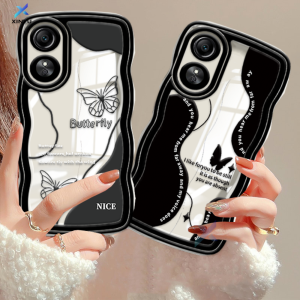 Xinyu Casing hp OPPO Reno 8T 4G Reno 6 5G Reno 5 Reno 5F Reno 4F Fantasi Butterfly Pinggir Gelombang Wavy Softcase