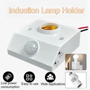 E27 Body Sensing Lamp Holder Infrared Voice Control Intelligent Pemegang Lampu 人体感应灯座