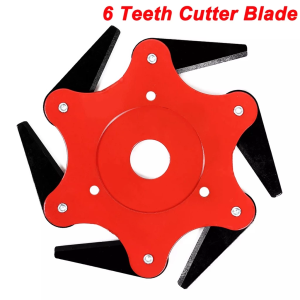 BuildCore 6 Teeth Cutter Blade Grass Cutter Grass Trimmer Cutter Trimming Cutting Tool Lawn Mower Metal Blades
