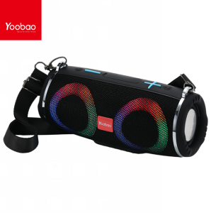 Original YOOBAO M15 Unique Design Portable Wireless Bluetooth HiFi Speaker V5.3 with Strap & Colorful LED Lights