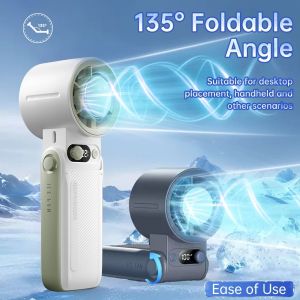 SDRYHTDH Mini High-speed Electric Fan USB Rechargeable 199 Wind Speeds Turbo Fan Cooling Ice Fans Low Noise Portable Handheld Fan Travel