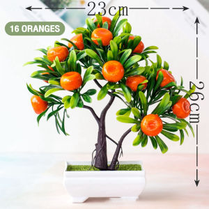 Simulation green plant fruit pot fake flower decoration bonsai living room tabletop decoration restaurant green plant fake flower decoration
