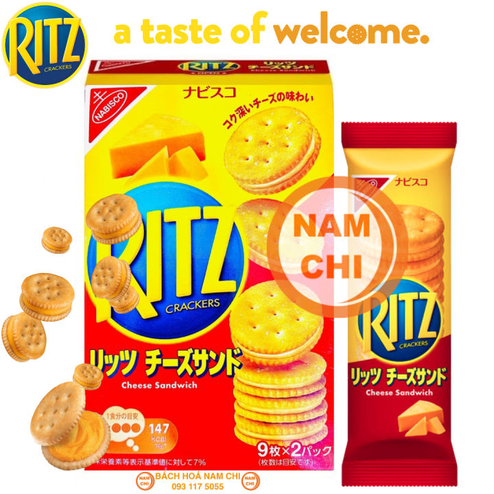 [HỘP 106G] Bánh Quy RITZ KẸP PHÔ MAI Crackers Cheese 106G- Nhật Bản ...