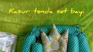 1|KASUR BAYI KOLAM TENDA PREMIUM / KASUR BAYI MOTIF BOLAK BALIK FREE BANTAL CROWN + 2 GULING BAYI