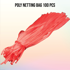 Ready Stock PolyNet bag with Clip Fruit Net 100pcs 40cm Lenght