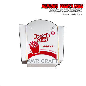 Box Kentang Goreng 50pcs / Dus Kentang Goreng/ Kemasan Kentang Goreng/ French fries Murah Baru