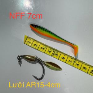 [ Mồi Mềm Chính Hãng ] Mồi Mềm NFF Vỏ Đỏ Chính Hãng (7cm và 9cm) và Lưỡi AR15 Chì Đồng (4cm và 5cm) - MMG008