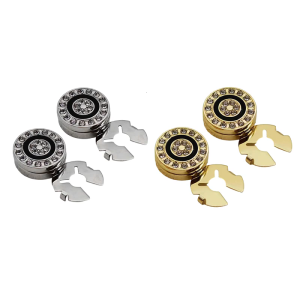1 Pair Man Round Button Covers Korean Styles Cufflinks Rhinestones Cuff Links Wedding Accessories